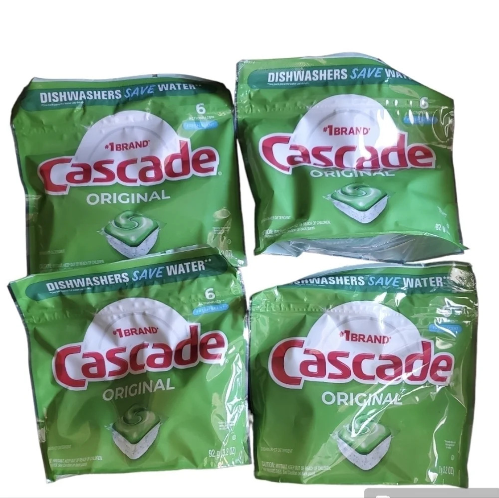 Cascade Action Pacs Dishwasher Detergent 4 Pks x 6 - 24 Pacs